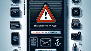Gmail phishing alert scam illustration