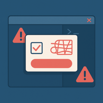 Security warning on a computer screen representing a data breach